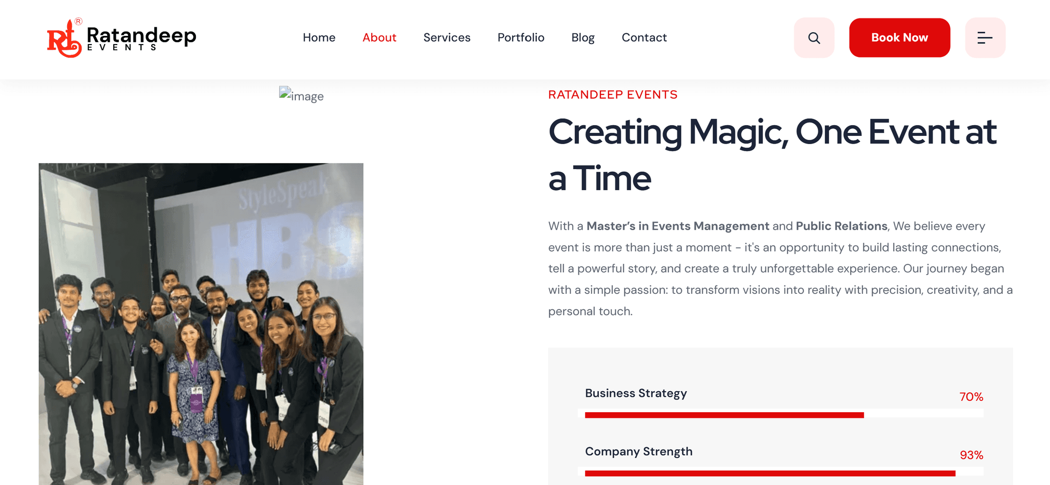 Ratan Deep Events digital creative